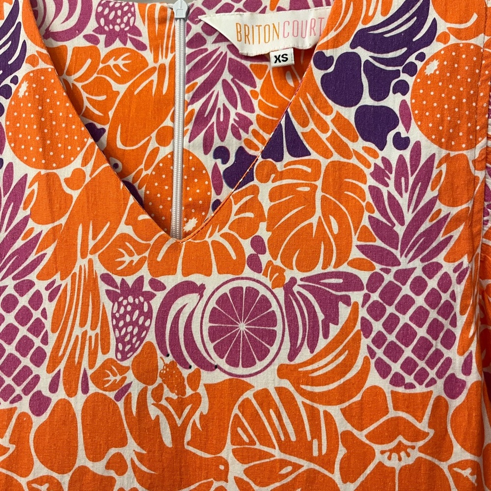 Briton Court Orange and Purple Maxi Dress